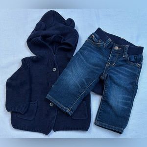 Baby Gap Set of 2, Baby 3-6 months, Baby clothes, Baby Jeans Pants Jacket Hoodie